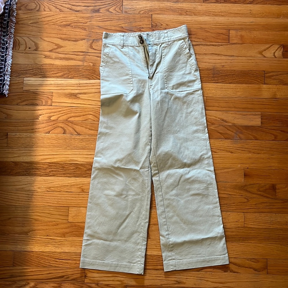 & Other Stories cotton trousers pistachio green